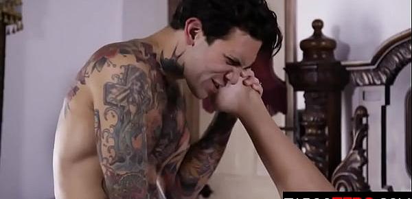  Lovely stepmom enjoys gets fucked by a tattooed stepson
